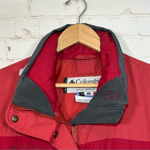 Columbia Jacket Womens Medium Red Interchange Full Zip Ski Crystal Lake - Picture 4 of 16